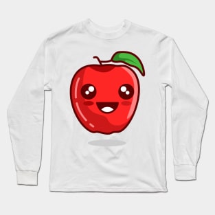 smile apple vector Long Sleeve T-Shirt